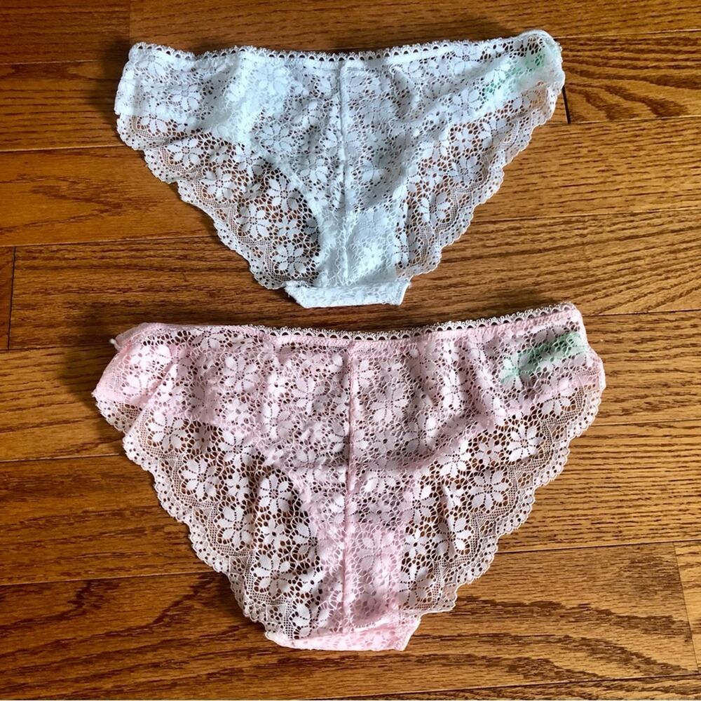 Honeydew Bundle Lace Solid Pink White Seamless Bikini Women’s Size M NWT - Picture 6 of 7